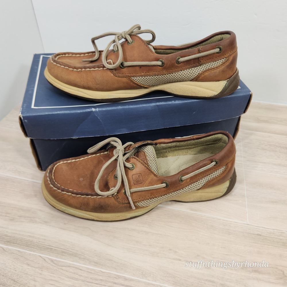 Sperry Women Intrepid Brown Boat Deck Shoes Size 6 M w/Original Box loader - Picture 3 of 8